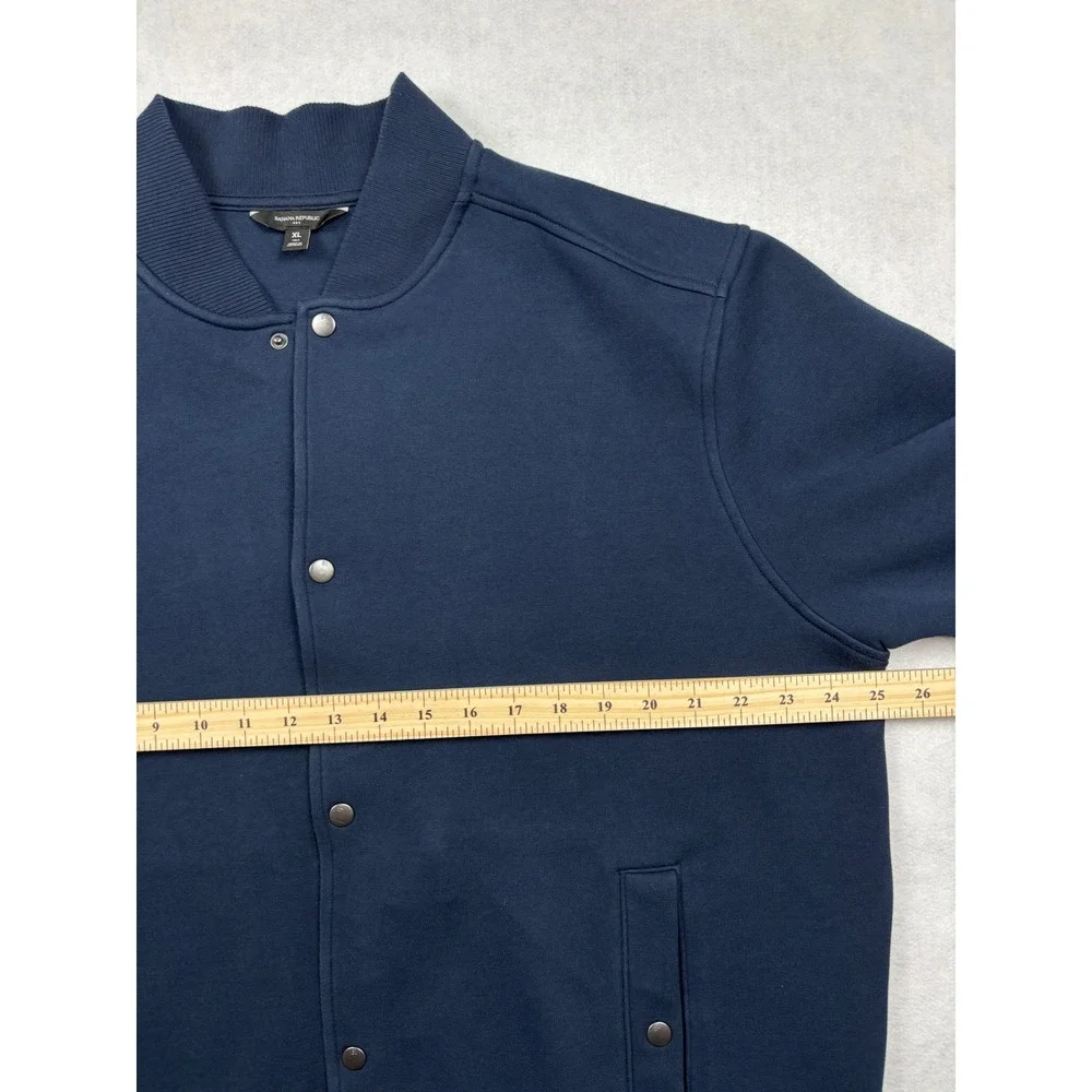 Banana Republic‎ Scuba Bomber Jacket Mens XL Tall Preppy Navy Blue 832224-00